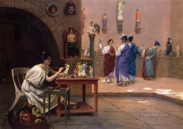 La pintura da vida a la escultura 1893 Orientalismo árabe griego Jean Leon Gerome Pinturas al óleo